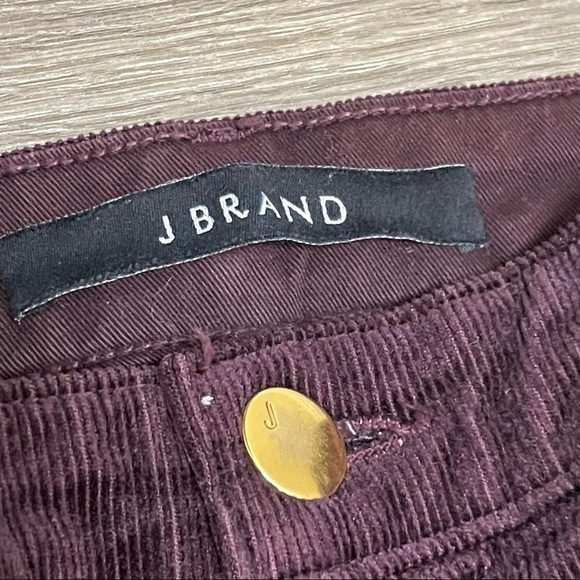 J Brand Iselin Corduroy Ankle Zip Skinny Pants In Blackberry SZ 26. - Picture 6 of 12